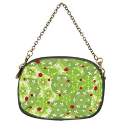 Green Christmas Decor Chain Purses (two Sides)  by Valentinaart