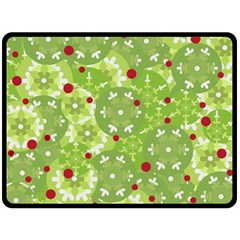 Green Christmas Decor Fleece Blanket (large)  by Valentinaart