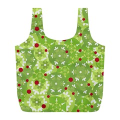 Green Christmas Decor Full Print Recycle Bags (l)  by Valentinaart