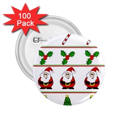 Christmas Pattern 2 25  Buttons (100 Pack)  by Valentinaart