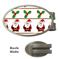 Christmas Pattern Money Clips (oval)  by Valentinaart