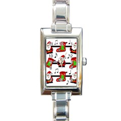 Christmas Song Rectangle Italian Charm Watch by Valentinaart