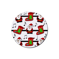 Christmas Song Rubber Coaster (round) 