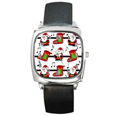 Christmas Song Square Metal Watch by Valentinaart