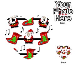 Christmas Song Playing Cards 54 (heart)  by Valentinaart