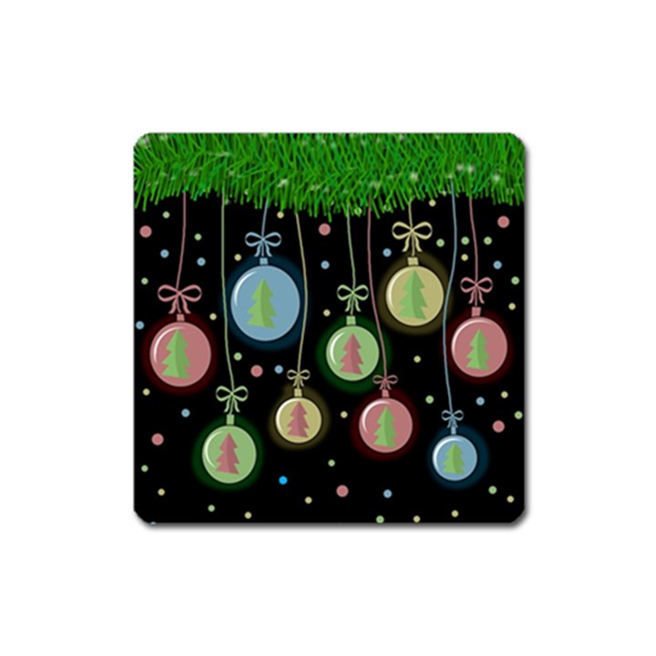 Christmas balls - pastel Square Magnet