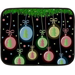 Christmas Balls - Pastel Double Sided Fleece Blanket (mini)  by Valentinaart