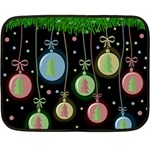 Christmas balls - pastel Double Sided Fleece Blanket (Mini)  35 x27  Blanket Front