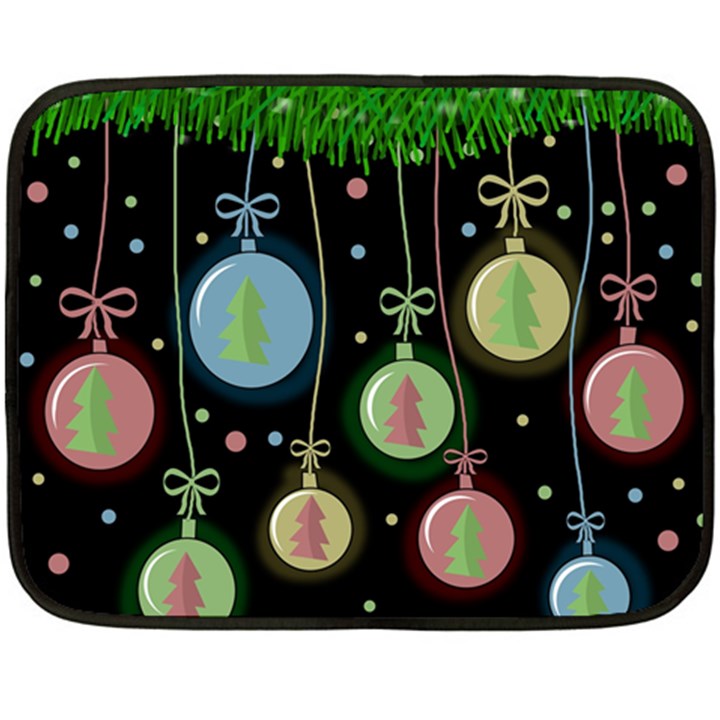 Christmas balls - pastel Double Sided Fleece Blanket (Mini) 