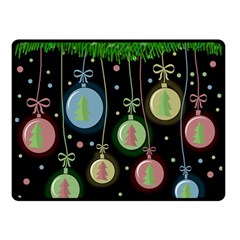 Christmas Balls - Pastel Double Sided Fleece Blanket (small)  by Valentinaart