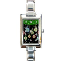 Christmas Balls - Pastel Rectangle Italian Charm Watch by Valentinaart