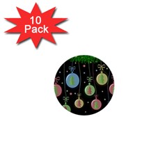 Christmas Balls - Pastel 1  Mini Buttons (10 Pack)  by Valentinaart