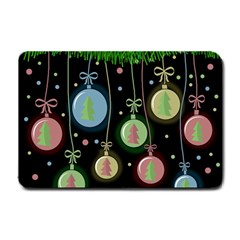 Christmas Balls - Pastel Small Doormat  by Valentinaart