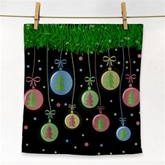 Christmas Balls - Pastel Face Towel by Valentinaart