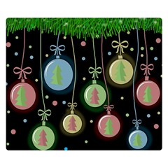 Christmas Balls - Pastel Double Sided Flano Blanket (small)  by Valentinaart