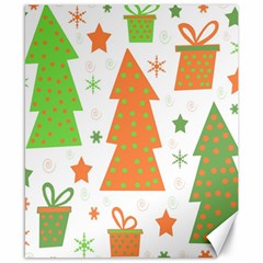 Christmas Design - Green And Orange Canvas 8  X 10  by Valentinaart