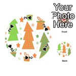 Christmas design - green and orange Playing Cards 54 (Round)  Front - Spade2