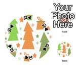 Christmas design - green and orange Playing Cards 54 (Round)  Front - Spade10