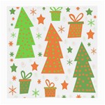 Christmas design - green and orange Medium Glasses Cloth Front