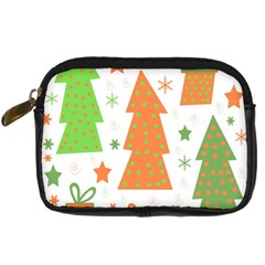 Christmas Design - Green And Orange Digital Camera Cases by Valentinaart