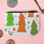 Christmas design - green and orange Mini Coin Purses Back