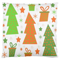 Christmas Design - Green And Orange Standard Flano Cushion Case (two Sides) by Valentinaart