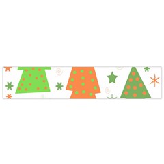 Christmas Design - Green And Orange Flano Scarf (small) by Valentinaart