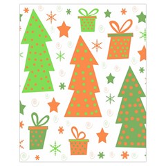 Christmas Design - Green And Orange Drawstring Bag (small) by Valentinaart