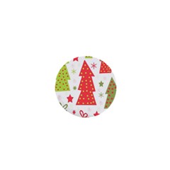 Christmas Design - Green And Red 1  Mini Magnets