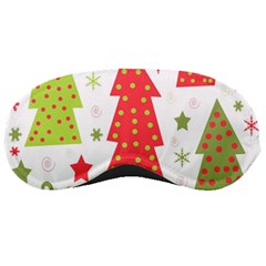 Christmas Design - Green And Red Sleeping Masks by Valentinaart