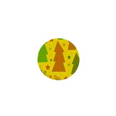 Christmas design - yellow 1  Mini Magnets