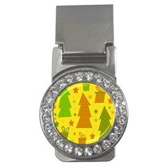 Christmas design - yellow Money Clips (CZ) 