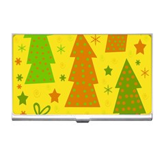 Christmas Design - Yellow Business Card Holders by Valentinaart