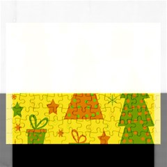 Christmas design - yellow Rectangular Jigsaw Puzzl