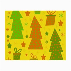 Christmas design - yellow Small Glasses Cloth