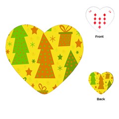 Christmas design - yellow Playing Cards (Heart) 