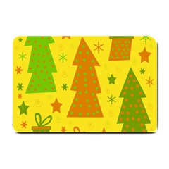 Christmas Design - Yellow Small Doormat  by Valentinaart