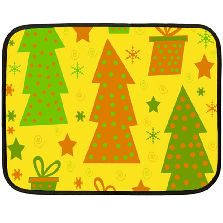 Christmas design - yellow Fleece Blanket (Mini)