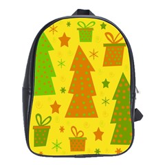 Christmas design - yellow School Bags(Large) 