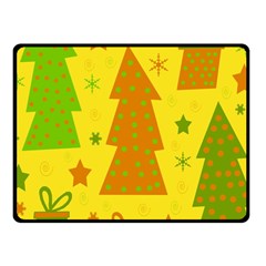 Christmas design - yellow Fleece Blanket (Small)