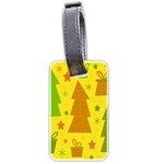 Christmas design - yellow Luggage Tags (Two Sides) Front