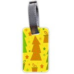 Christmas design - yellow Luggage Tags (Two Sides) Back