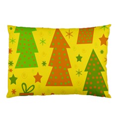 Christmas design - yellow Pillow Case (Two Sides)