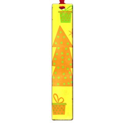 Christmas design - yellow Large Book Marks