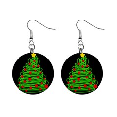 Christmas Tree Mini Button Earrings by Valentinaart