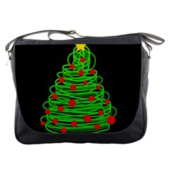 Christmas Tree Messenger Bags by Valentinaart