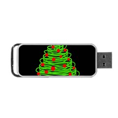 Christmas Tree Portable Usb Flash (two Sides) by Valentinaart