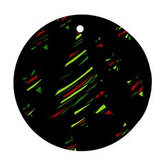 Abstract Christmas tree Ornament (Round) 