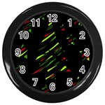 Abstract Christmas tree Wall Clocks (Black) Front