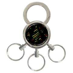 Abstract Christmas tree 3-Ring Key Chains